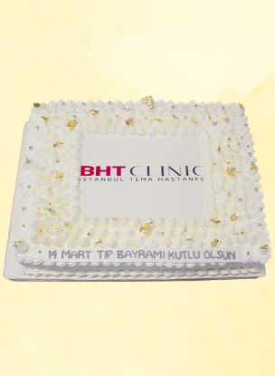 Resimli Kurumsal Tıp Bayramı Pastası
